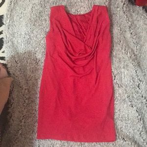 Hot Pink drape back sheath dress